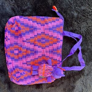 Eleph Vibrant Purple & Pink Patterned Tote Bag